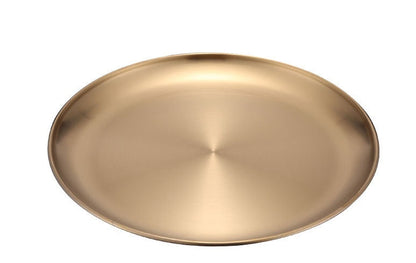 Round Stainless Steel Serving Tray The Unalia Brand