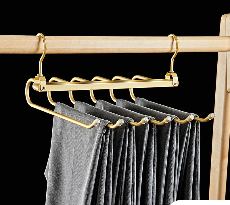 Multi-layer Hanger Aluminum Alloy Trouser Press Household Magic Pants Rack The Unalia Brand