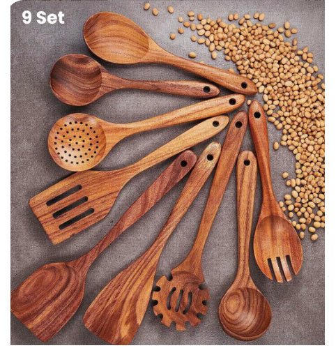 Natural Wood Wooden Spoon Set The Unalia Brand