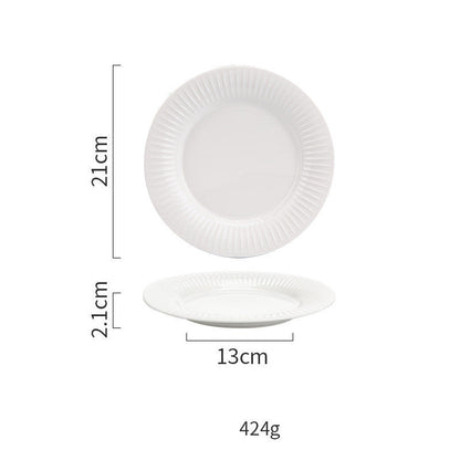 7-Piece Ribbed Dinnerware Set The Unalia Brand