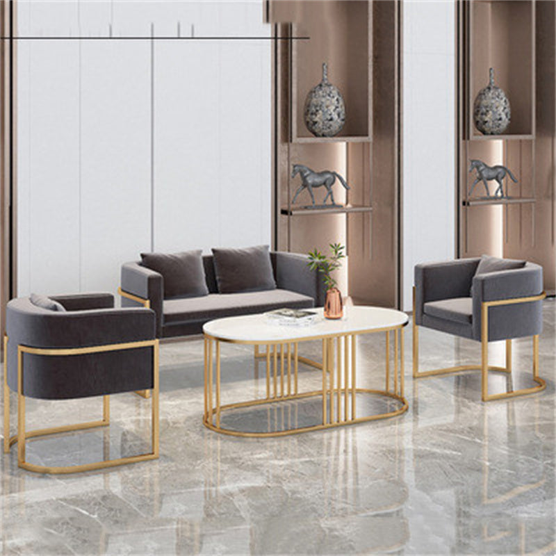 Modern Velvet Sofa + Table Set The Unalia Brand