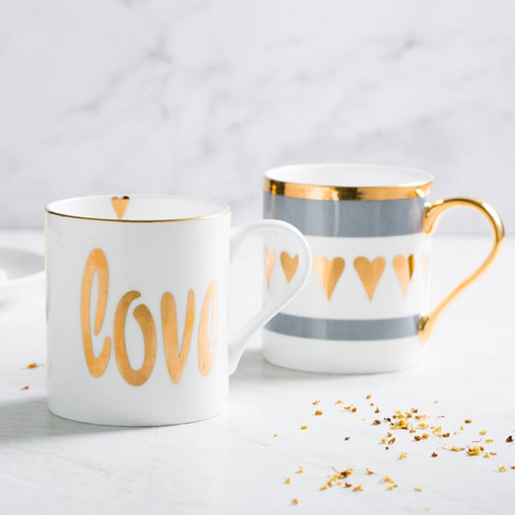 Assorted Gold Painted Mugs The Unalia Brand