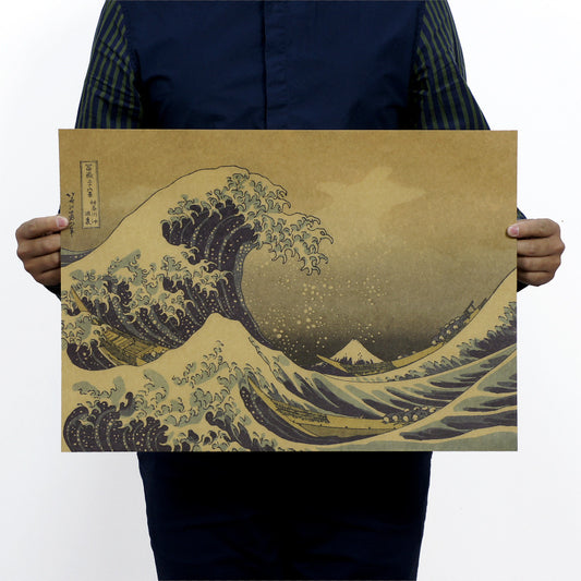 Retro Kraft Paper Sea Wall Print