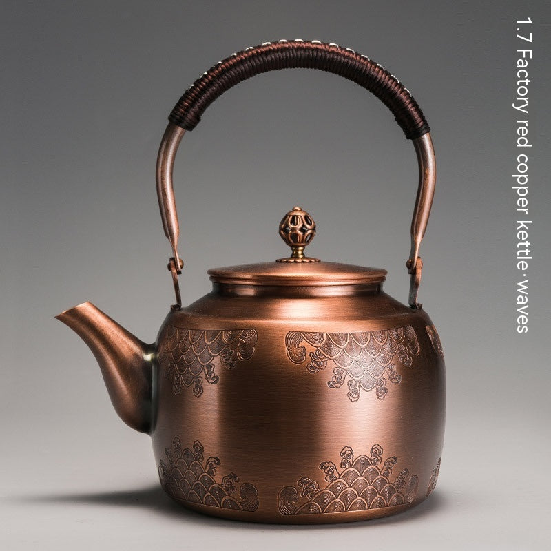 Copper Boiling Water Manual Mechanism Antique Tea Brewing Pot The Unalia Brand