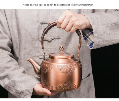 Copper Boiling Water Manual Mechanism Antique Tea Brewing Pot The Unalia Brand