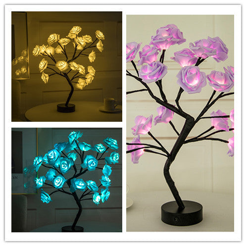 Assorted Rose Bonsai Night Lamp The Unalia Brand