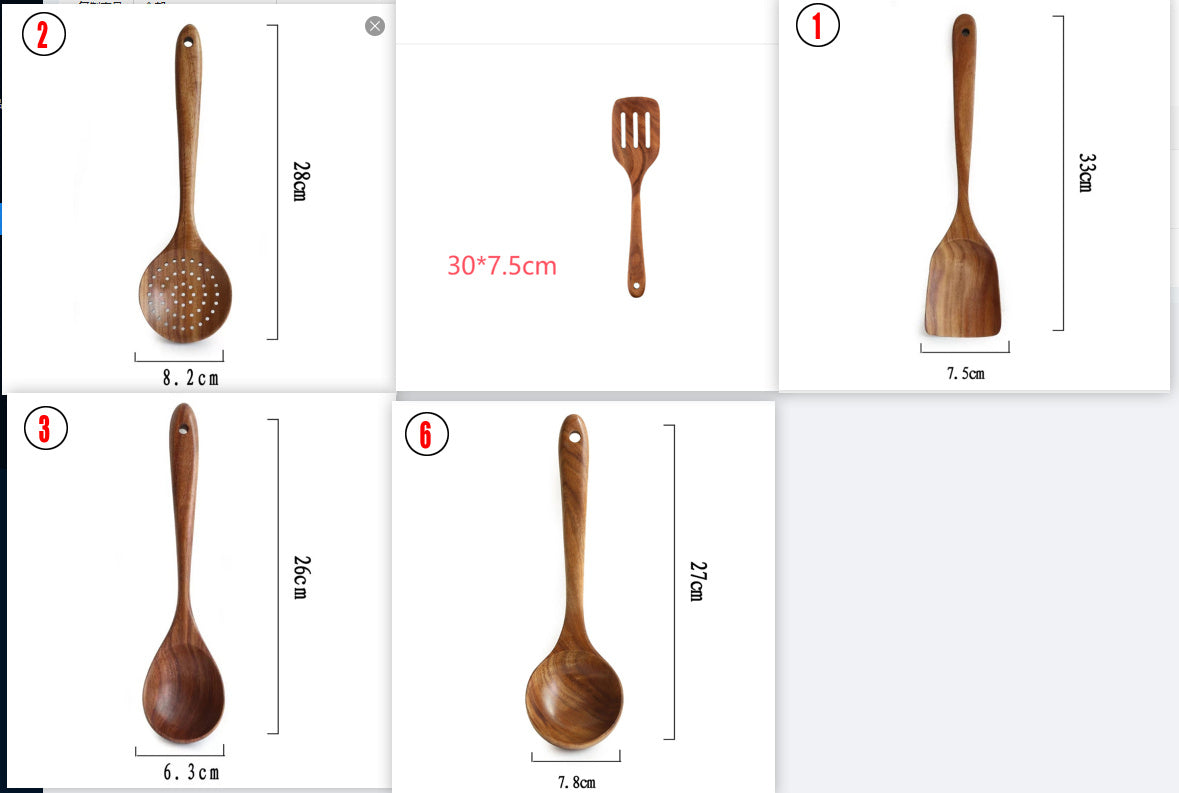 Natural Wood Wooden Spoon Set The Unalia Brand