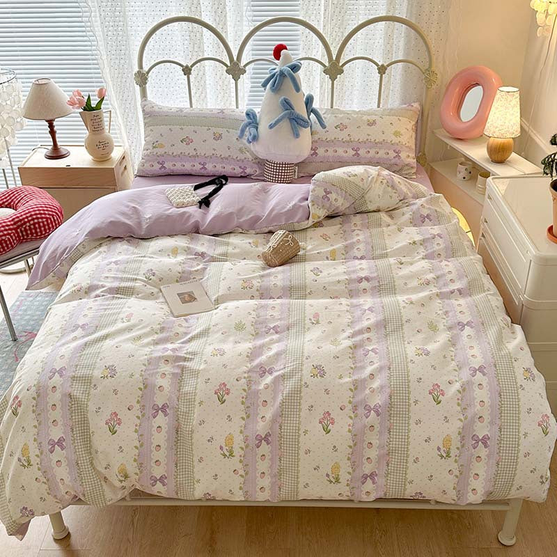 Vintage Printed Four-Piece Bedding Set The Unalia Brand