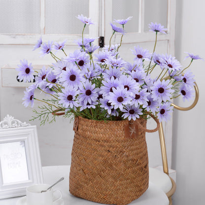 Home Decoration 5 Heads New York Aster Artificial Flowers The Unalia Brand