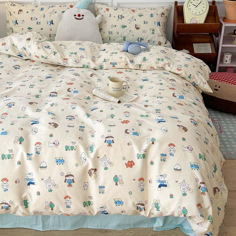 Vintage Printed Four-Piece Bedding Set The Unalia Brand