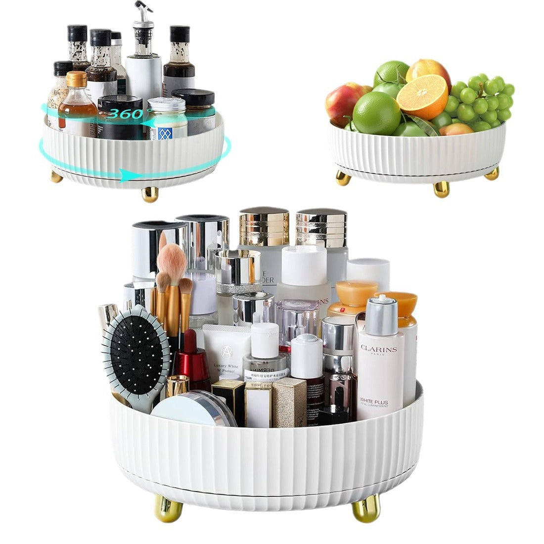 Plastic Cosmetics Rotating Storage Box The Unalia Brand