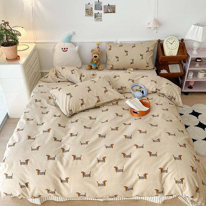 Vintage Printed Four-Piece Bedding Set The Unalia Brand