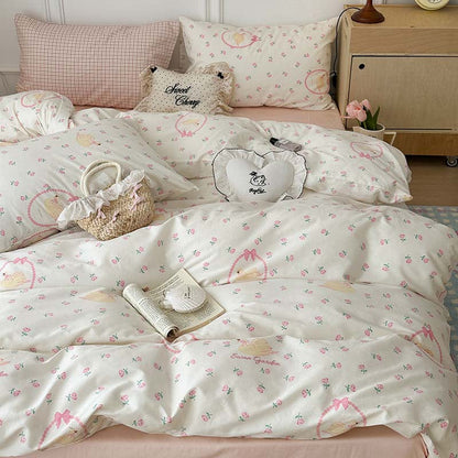 Vintage Printed Four-Piece Bedding Set The Unalia Brand