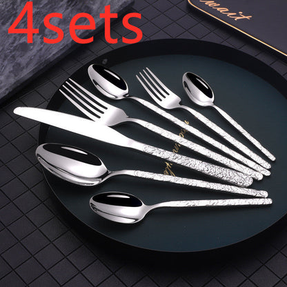 Assorted Textured Handle Cutlery Set The Unalia Brand