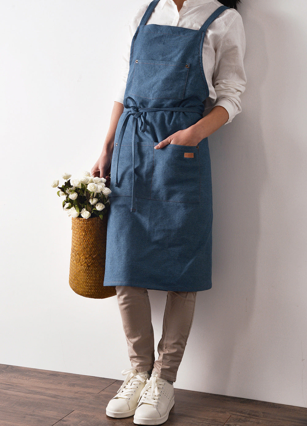 Denim Halter Kitchen Apron The Unalia Brand