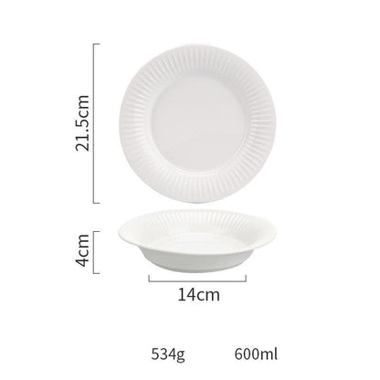 7-Piece Ribbed Dinnerware Set The Unalia Brand