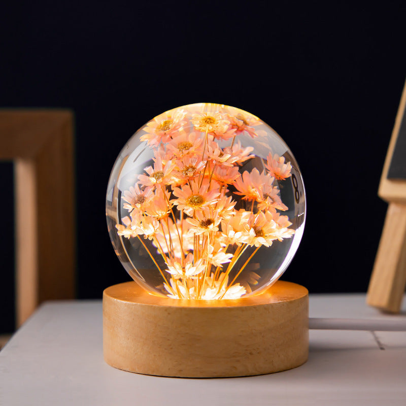 Assorted Crystal Ball Night Lamp The Unalia Brand