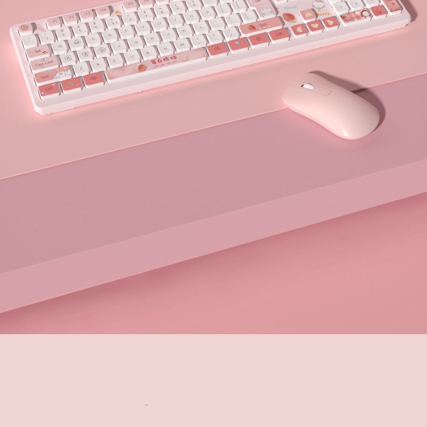 All Pink Wireless 2.4G Keyboard The Unalia Brand