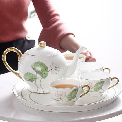 Bone China Afternoon Tea Coffee Set Shallow Tray Drinking The Unalia Brand