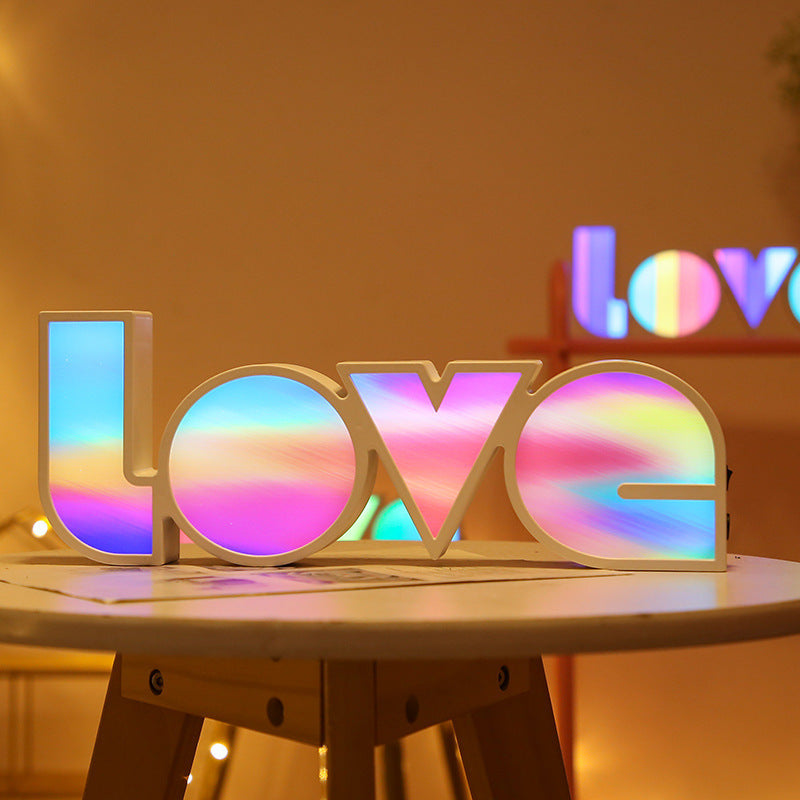 Rainbow LED LOVE Light The Unalia Brand