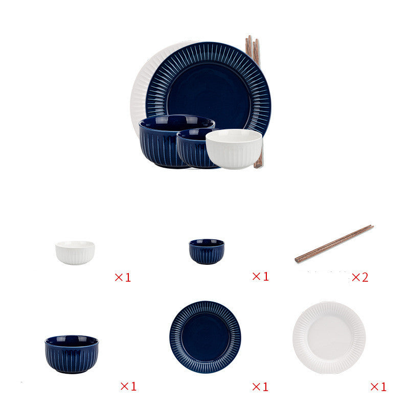 7-Piece Ribbed Dinnerware Set The Unalia Brand