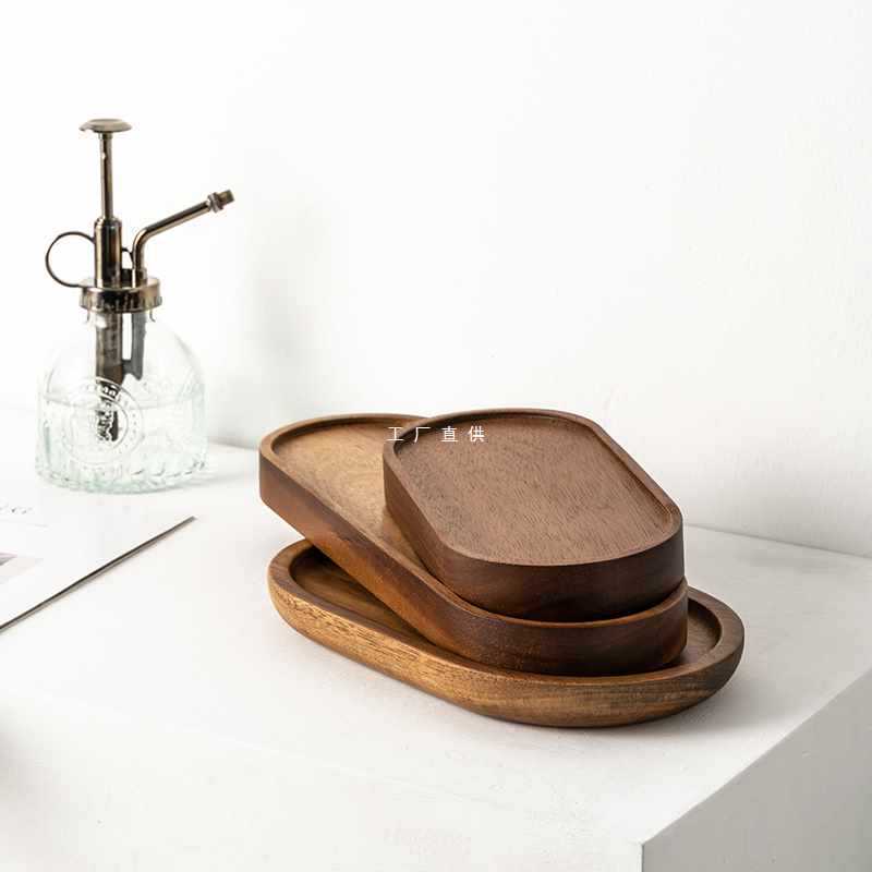 Whole Wood Japanese Style Wooden Oval Tray Solid Wood The Unalia Brand