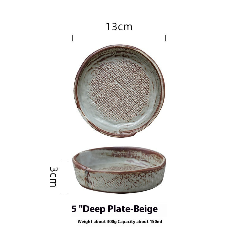 Japanese Pottery Textured Deep Plates The Unalia Brand