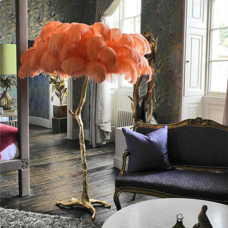 Feather Floor Lamp Decoration Of Classical English Villa The Unalia Brand