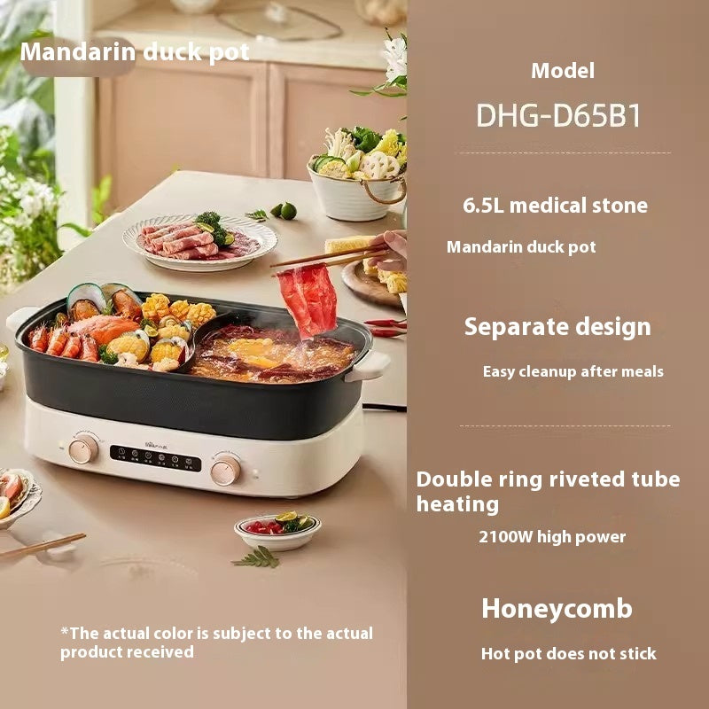 Mandarin Duck Hot Pot Electric Chafing Dish Split Multifunctional The Unalia Brand