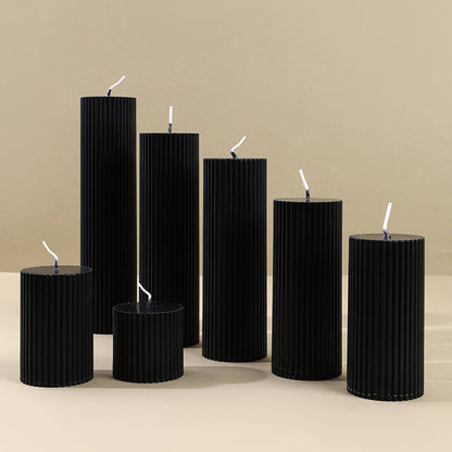 Black Cylinder Soy Candles The Unalia Brand