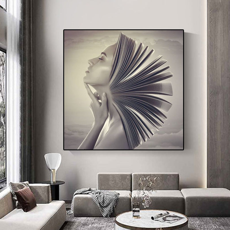 Book Head Canvas Print The Unalia Brand