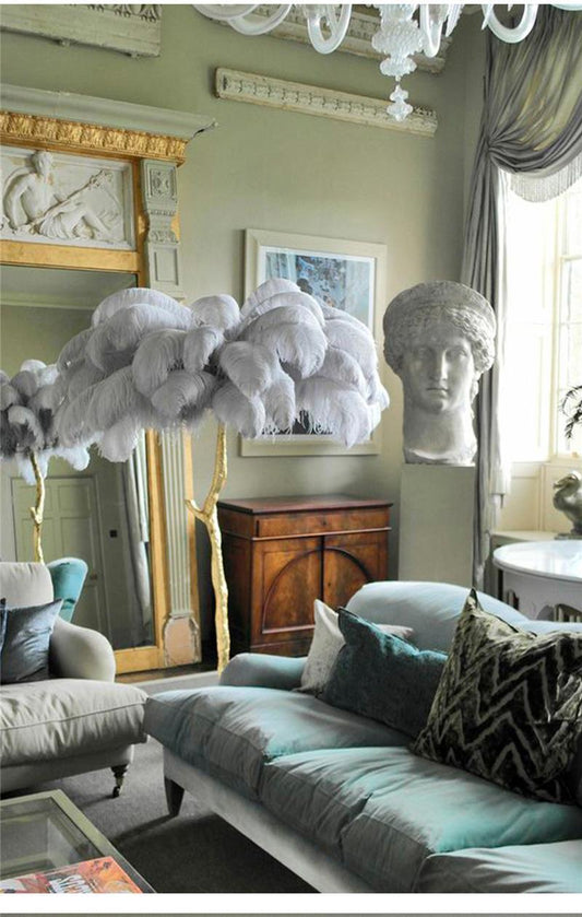 Feather Floor Lamp Decoration Of Classical English Villa The Unalia Brand