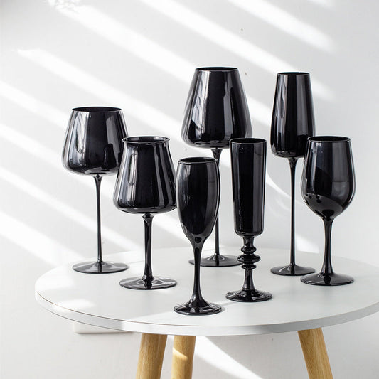 Minimalist Black Wine Glass Set The Unalia Brand