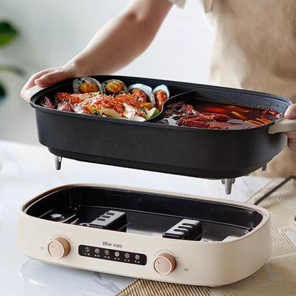 Mandarin Duck Hot Pot Electric Chafing Dish Split Multifunctional The Unalia Brand