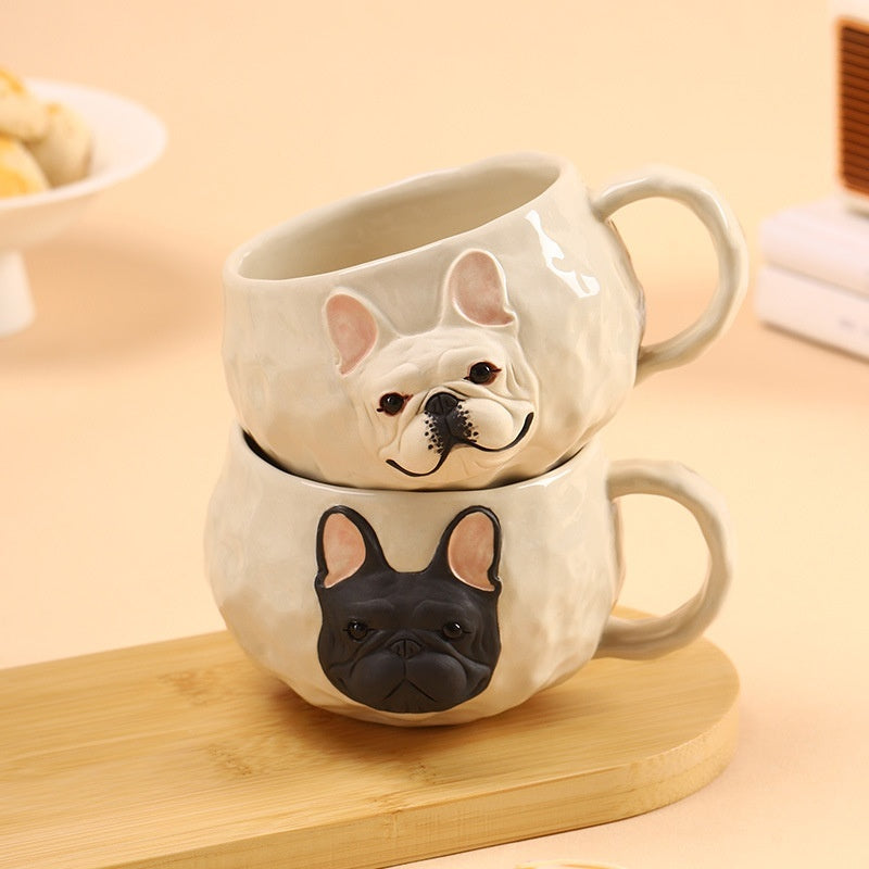 Handmade French Bulldog Coffee Cup Original Design The Unalia Brand