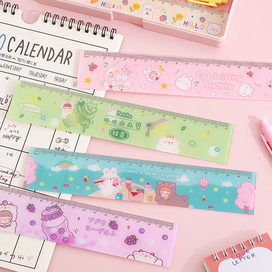 Assorted Cartoon Acrylic Ruler The Unalia Brand