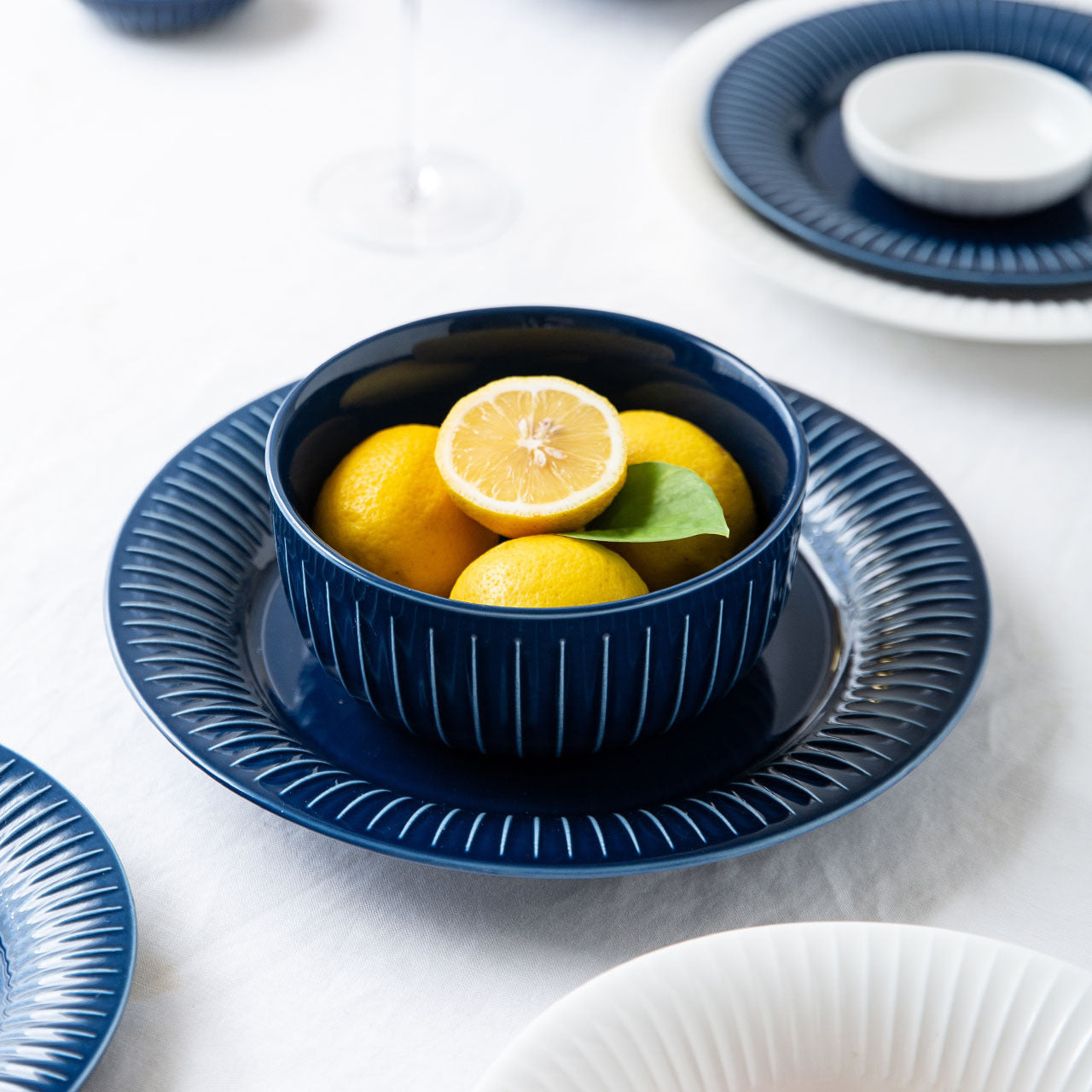 7-Piece Ribbed Dinnerware Set The Unalia Brand