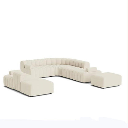 Lamb Velvet Curved Sofa Combination The Unalia Brand