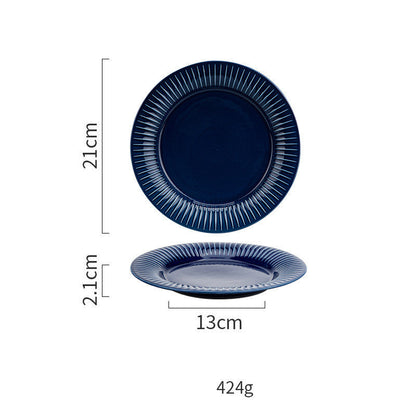 7-Piece Ribbed Dinnerware Set The Unalia Brand