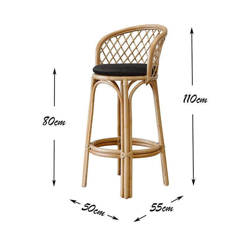 Vintage Bar Chair Cafe Restaurant Rattan The Unalia Brand