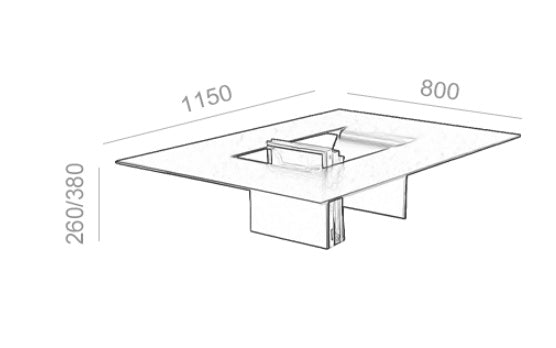 Low Hollow Metal Coffee Table The Unalia Brand