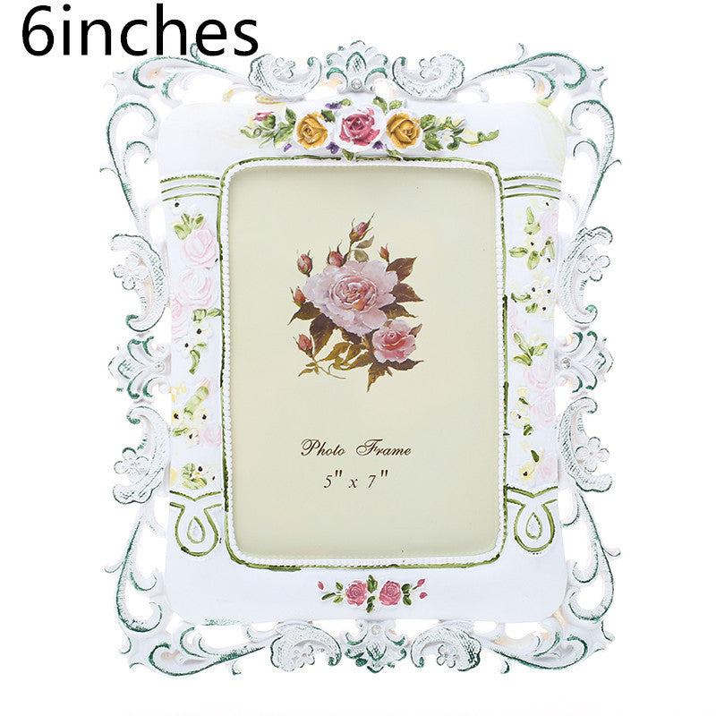 Vintage Floral Resin Photo Frame