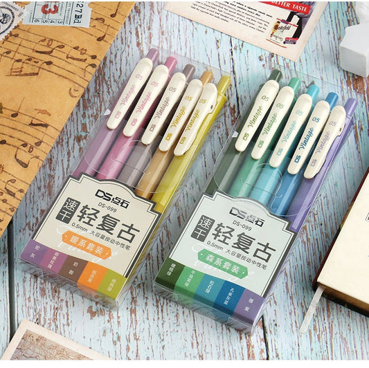 Retro Color Gel Pen Set The Unalia Brand