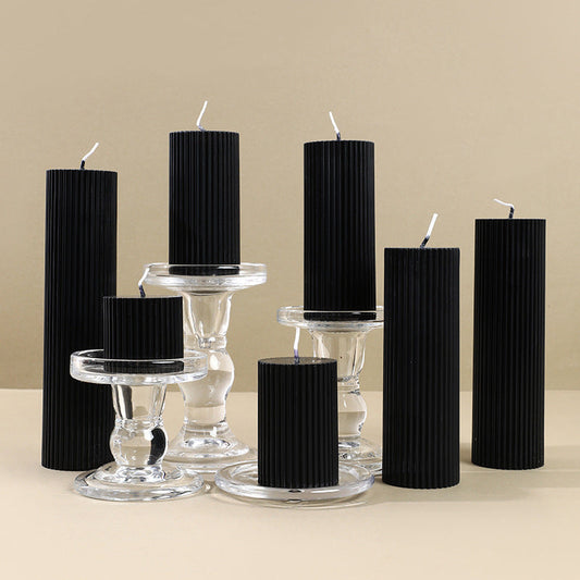 Black Cylinder Soy Candles The Unalia Brand