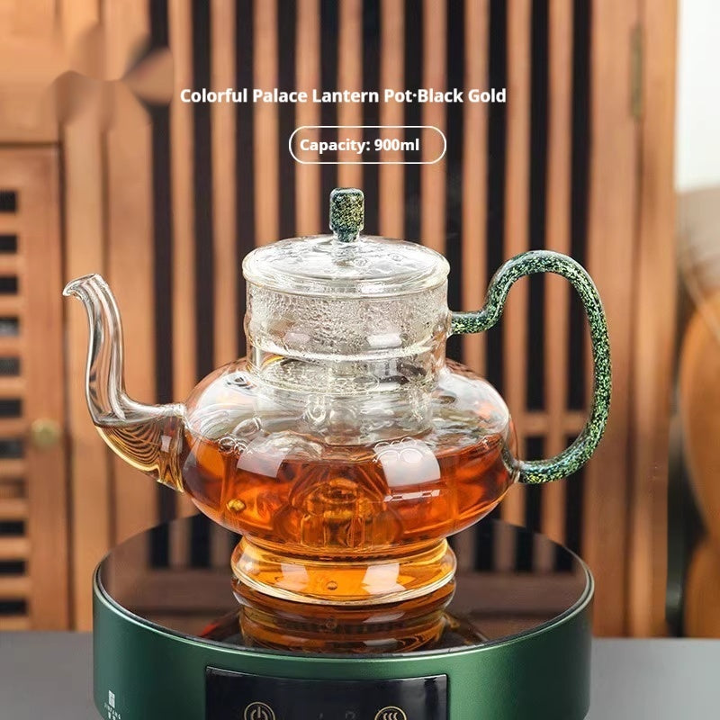 Colorful 900ml Heat-resistant Glass Teapot The Unalia Brand