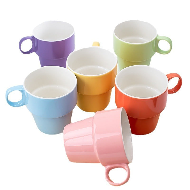 6-Piece Assorted Stacked Mugs The Unalia Brand