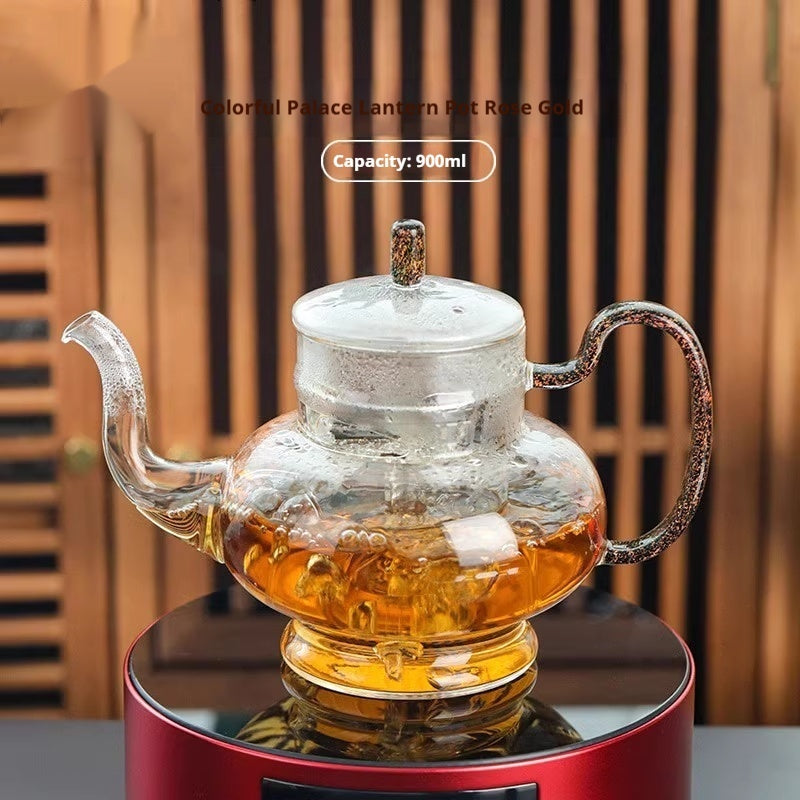 Colorful 900ml Heat-resistant Glass Teapot The Unalia Brand