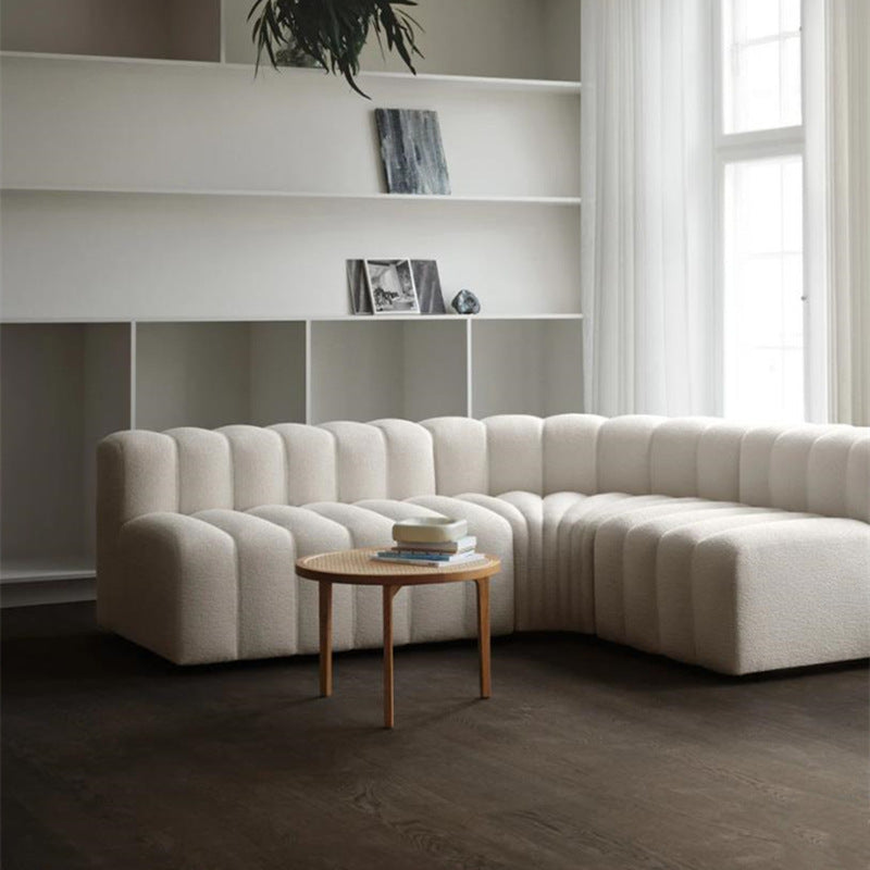 Lamb Velvet Curved Sofa Combination The Unalia Brand