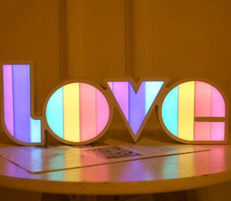 Rainbow LED LOVE Light The Unalia Brand