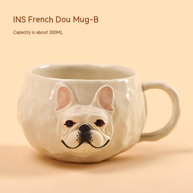 Handmade French Bulldog Coffee Cup Original Design The Unalia Brand